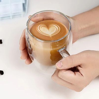 【CW】✈  2/3/4/6PCS 80-650ml Wall Glass Resistant Cups Drink Wine Mug Insulated Shot Set