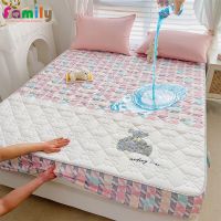 100% Waterproof Thicken Fitted Sheet Skin-Friendly Durable Mattress Pad Protector Anti Mite Bed Cover Soft Mat Cover Home Decor