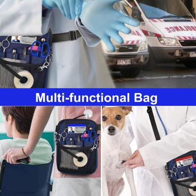 กรณีกระเป๋าถุงพยาบาลจัดเอวกระเป๋าคาดเอวชุดดูแลกรรไกรพยาบาลชุดพยาบาลกระเป๋าสะพายไหล่มืออาชีพ
