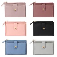 New Women Fashion Small Wallet Purse Solid Color PU Leather Mini Coin Purse Wallet Credit Card Holder Bags