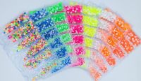 1580pc/bag Mix Colors Fluorescence Crystal AB Glass Nail Art Rhinestones SS6-20 Strass Nail Art Decorations Rhinestones Luminous