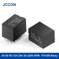 10Pcs 5V 6V 9V 12V 24V 3A DC Signal Relay 3A 220VAC 6PIN  Relays PCB Type Black Automobile Relay TF4100 TF4101 Series