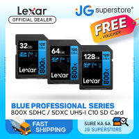 ผลิตภัณฑ์ที่ได้รับการรับรอง Lexar BLUE 800X Sdhc/sdxc 32GB 64GB 128GB UHS-I Class 10 SD Card W/ 120เมกะไบต์/วินาทีความเร็วในการอ่าน | LSD0800