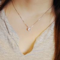 ஐ✣☸ 925 sterling silver Simple zircon sexy Clavicle necklace Simple women Jewelry