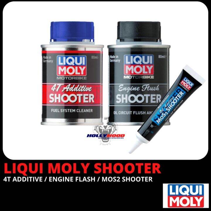 NEW LIQUI MOLY SHOOTER ADDITIVES FOR MOTORBIKES AND SCOOTER 4T ADDITIVE SHOOTER ENGINE FLUSH