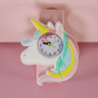 สีสัน Rainbow Unicorn Horse เด็กเด็กชายหญิงนักเรียนซิลิโคน Slap วันเกิดของขวัญเด็กน่ารักการ์ตูนนาฬิกา