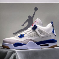 SB x Air 4  White blue  casual shoes for women  Mens sports basketball shoes DR5415-107