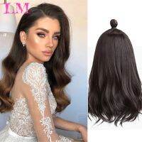 LM Wig womens long hair extensions  one piece V-shaped fluffy  increased hair volume  micro curled  simulated hair  invisible c Wig  Hair Extensions