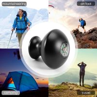 Monopod Walking Stick Knob,Aluminum Alloy Trekking Pole Knob Handle Grip With Compass,Waterproof,High Temperature Resistance