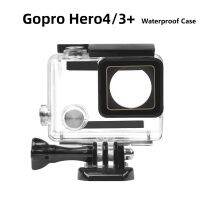 ซองกันน้ำป้องกันกรอบสำหรับกล้อง Gopro Hero 4/3 + กล้อง30เมตรกล่องกันน้ำสำหรับดำน้ำดูปะการัง4อุปกรณ์เสริมแอ็กชัน