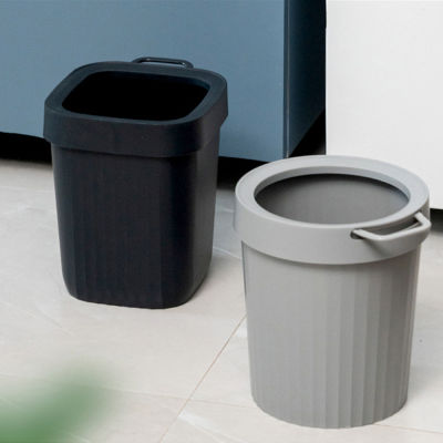 Beusia Saosis ถังขยะเรียบง่ายห้องนั่งเล่นในครัวเรือนห้องนอนห้องน้ำห้องครัวไม่มีกล่องด้วยแหวนแรงดันตะกร้าขยะขายส่ง