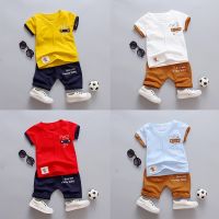 COD dsdgfhgfsdsss [Ready Stock] Baby Boy Clothes Boys Ternor Kids Clothes Printed Short Sleeve T-shirt Tops Pants 2Pcs Set