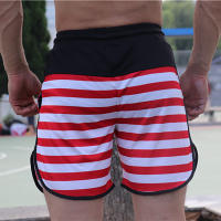 Striped Summer Running Shorts Men Fitness Training GYM Shorts Quick Dry Mens Sport Shorts Sportswear Jogging Sports Short Pants