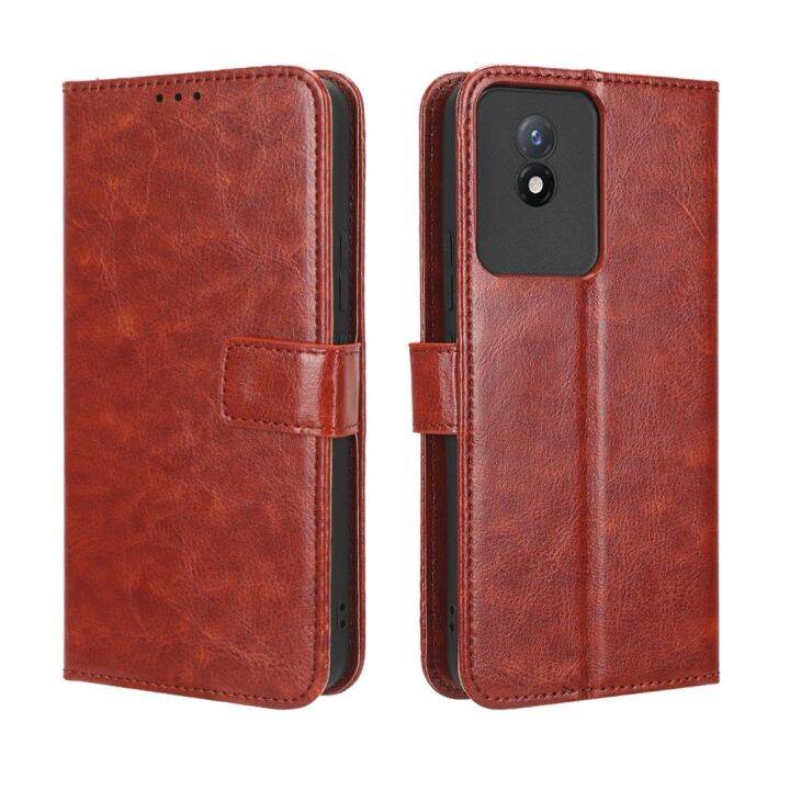 เคส-y02แบบฝาพับสำหรับ-vivo-เคสแท่นวางโทรศัพท์แบบ-y02มีกระเป๋าเงินเคส-pu-หนังกลับ