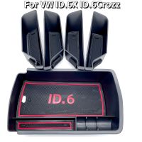 Scatola Portaoggetti Per Maniglia A Porta Da 5 Pezzi ต่อ Volkswagen VW ID.6 Crzz ID6 ID 6X 2022 Scatola Portaoggetper Console Centale Accessori La Modifica Auto