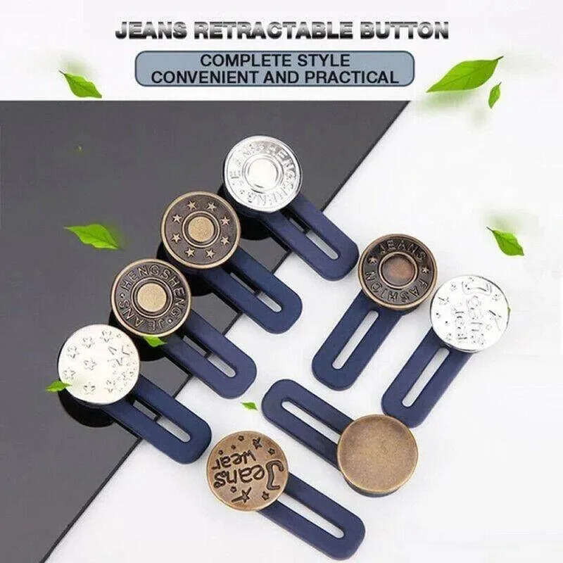 1PCS Metal Button Extender for Pants Jeans Free Sewing Adjustable