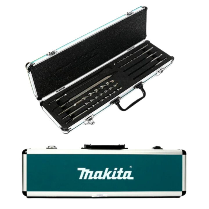 makita-ชุดดอกสว่าน-สกัด-sds-10ดอก-ชุด-d-70904-ดอกสกัด-ชุดดอกสกัด-ดอกแย็ก-ดอกสว่านโรตารี่-โรตารี่-สกัดแบน-สกัดแหลม-ดอกสว่านเจาะปูน-ดอกสว่าน