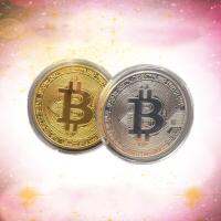 บิทคอยน์แบบ BTC 1ชิ้นของขวัญโลหะกล่องคอลเลคชั่นศิลปะ BTC เลียนแบบโบราณ