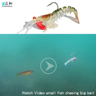 Multinode Shrimp Lures Sea Fishing with Luminous Prawns Soft Bait Perch 7g 12g18g Sea Bass Shrimp Bait