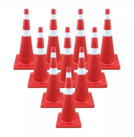 กรวยจราจร ขนาด 80 ซม. ชุด 10 อัน (สีส้ม) / Traffic Cone