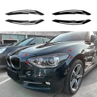 For BMW 1 Series F20 F21 Pre-Lci 2011-2014 ABS Gloss Black Car Light Eyebrow Evil Headlight Eyebrows Eyelid 2PCS