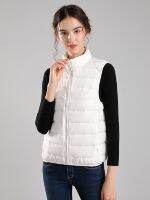 ผู้หญิง Outwear เสื้อแขนกุดใหม่90 เป็ดสีขาวลงเสื้อกั๊ก Ultralight Casual Matte ผ้าหญิง Windproof Warm Waistcoat