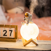 Modern Home Resin Decor Astronaut Fishing Stars Night Light Humidifier Aroma Diffuser Cold Fog Machine Creative Desktop Ornament