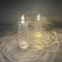 Projection Candle Light  Unique Rose Pattern Soft Light  LED Electronic Candle Light For Home