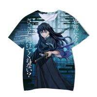 Anime Devon Slayer Tokitou Muichirou 3D Printed T-shirt Kimetsu No Yaiba เสื้อยืดแขนสั้นสำหรับผู้ชาย เสื้อยืดคอกลม XS-5XL