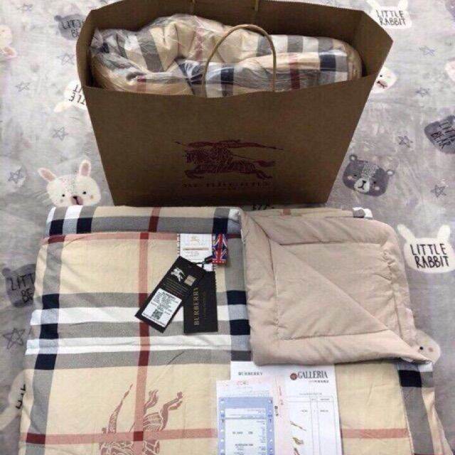 Chăn Cotton Đũi Burberry 2Mx2M3 