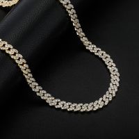 [COD] European and 9mm micro-inlaid zircon Cuban necklace hip-hop men women with the same clavicle chain accessories street ins