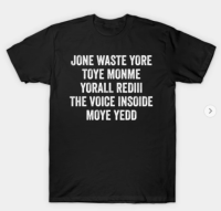 2023 New JONE WASTE YORE TOYE MONME YORALL REDIII letter design print mens cotton round neck T-shirt Valentines Day gift