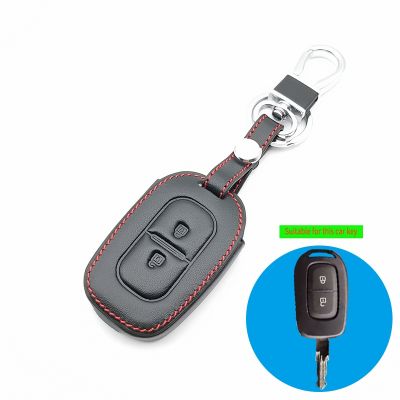 ☋☂ Soft Texture Leather Car Key Fob for Renault Duster dacia Scenic Master Megane Logan Clio Captur Keyless Case Cover Protect