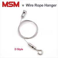 2 Sets Wire Rope Hanger With Stand Wire And Hook For Gallery Picture Photo LED Light Exhibition Advertisement Hanging Device