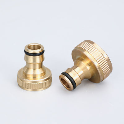 Universal Tap Connector ทองเหลือง 1/2 "3/4" Quick Adapter Joints Garden Hose Car Washing Watering Spray Nozzle-Tutue Store