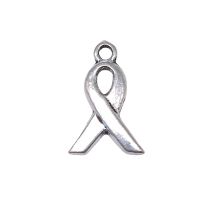 【CC】✸☞  WYSIWYG 40pcs 14x9mm Cancer Charms Awareness Small Jewelry Making