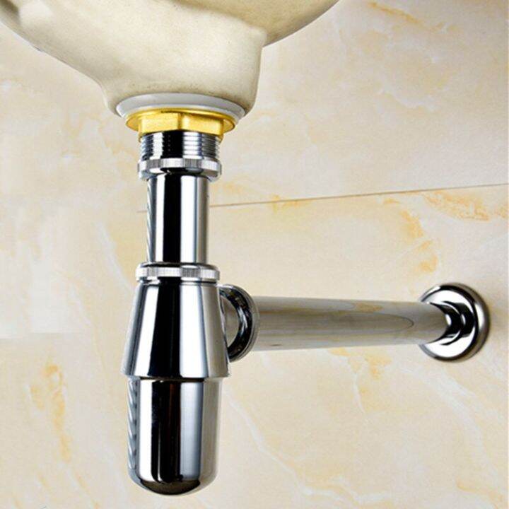 WashBasin Chrome Pop Up Drain New Bottle Trap Stainless Steel Round