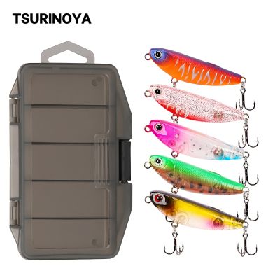 【hot】☬ Floating Set DW62 50mm 5.0g 5pcs Topwater Artificial Hard Baits Trour Pike Fishing Bass Tackle