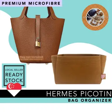 Suedette Regular Style Leather Handbag Organizer for Hermes' Picotin