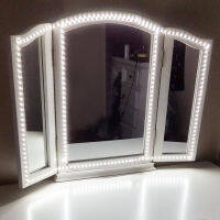 【⊕Good quality⊕】 feiyuan29255825 แสงกระจกเงากระจกแต่งหน้า240 LED พร้อมตัวหรี่ไฟสำหรับโต๊ะเครื่องแป้งพร้อมแหล่งจ่ายไฟแบบแมนนวลกระจกแต่งหน้าหลอดไฟกระจกดา