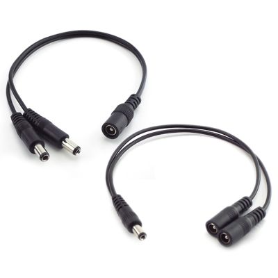 5.5mm 2.1mm 1 Female to 2 male way Male 2 female DC Power Splitter connector Plug extension Cable for LED strip light adapter  Wires Leads Adapters