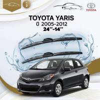 ก้านปัดน้ำฝนรถยนต์ ใบปัดน้ำฝน TOYOTA  YARIS ปี 2005 - 2012 ขนาด 24 นิ้ว , 14 นิ้ว (รุ่น 2 หัวล็อค U-HOOK)