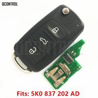 Qcontrol 5k0 202 Ad รีโมทกุญแจสำหรับ Vw/ Volkswagen 5k0837202ad Beetle/Caddy/eos/Gol/jetta/polo/scirocco/tiguan/Touran/up