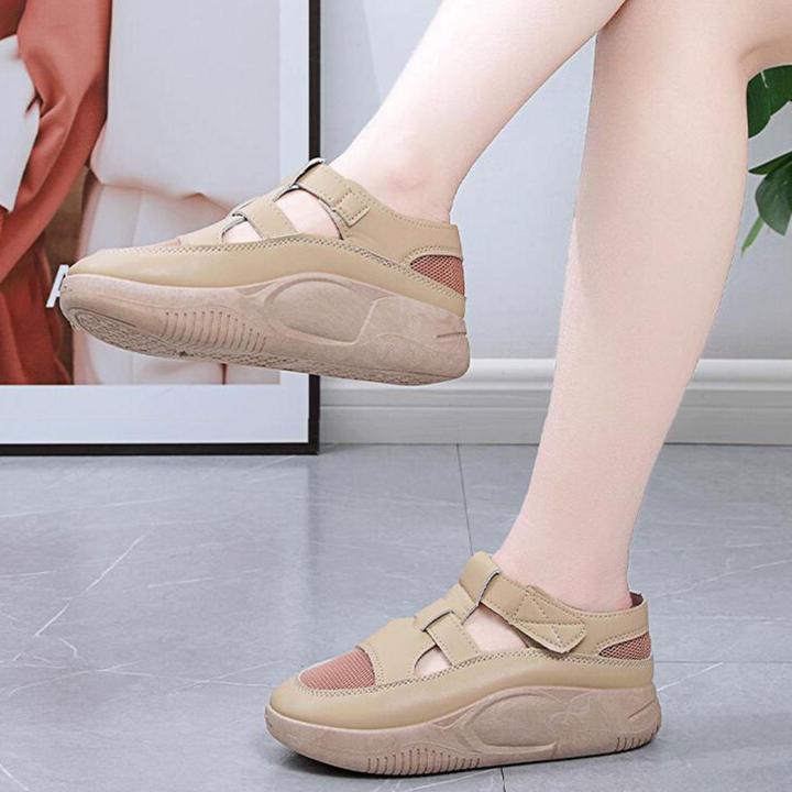 yotjar-รองเท้าแตะผู้หญิงสำหรับใส่นอกบ้าน-รองเท้ามีสายรัดรองเท้าผ้าใบพื้นหนาสำหรับใส่กางเกงปีนเขารองเท้าแตะรัดส้นชาย
