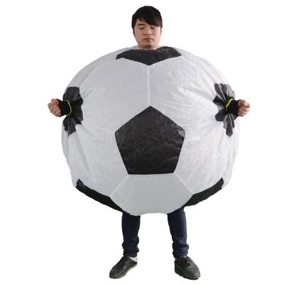 World cup cheering Uni Inflatable Football Costumes suit for Soccer Mascot Party Halloween Fancy Dress Carnival Purim