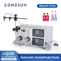 ZONESUN เครื่องเติม2หัว ZS-YG2กึ่งอัตโนมัติ,เครื่องบรรจุขวดน้ำมันหอมระเหยขวดปั๊มเปล่าแม่เหล็กเครื่องดื่มปราศจากแอลกอฮอล์