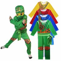 Kids Lego Phantom Costume Anime Ninja Lego Jumpsuit Me Halloween Role Play Mask Set Kids Gift