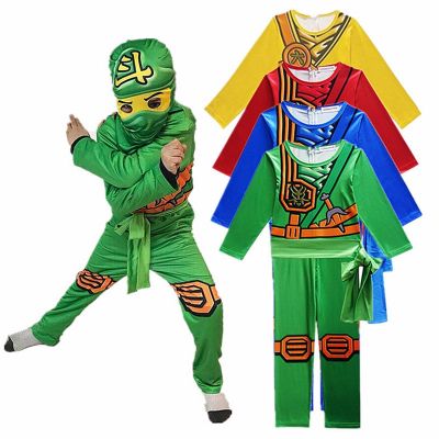 AEOZAD Lego Phantom Costume infantil Anime Ninja Macacão de Halloween RPG conjunto máscaras นำเสนอ