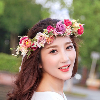 Wreath Hair Hoop Adjustable Wreath Bridesmaid Headdress Wreath Hair Ornament Bridal Hair Accessories