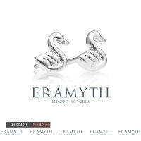 Eramyth jewelry ต่างหูปักก้าน ดีไซน์ หงส์ ฟ่นทราย ต่างหูเงินแท้ 92.5% สินค้ามาตรฐานส่งออก